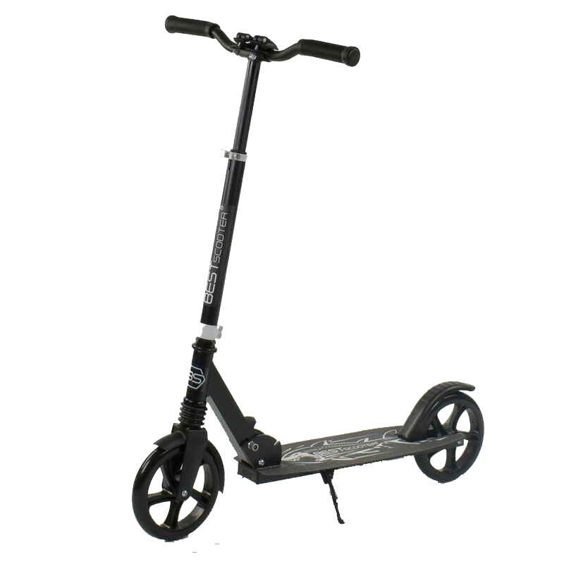 

Самокат двухколесный 54200 Best Scooter, "SHARK", ЧЕРНЫЙ, зажим руля, колеса PU - 20 см, 1 аммортизатор, в коробке