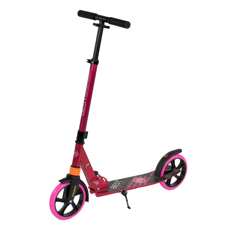 

Самокат двухколесный 100681 Best Scooter, МАЛИНОВЫЙ, зажим руля, цветные колеса PU - 20 см, 1 аммортизатор