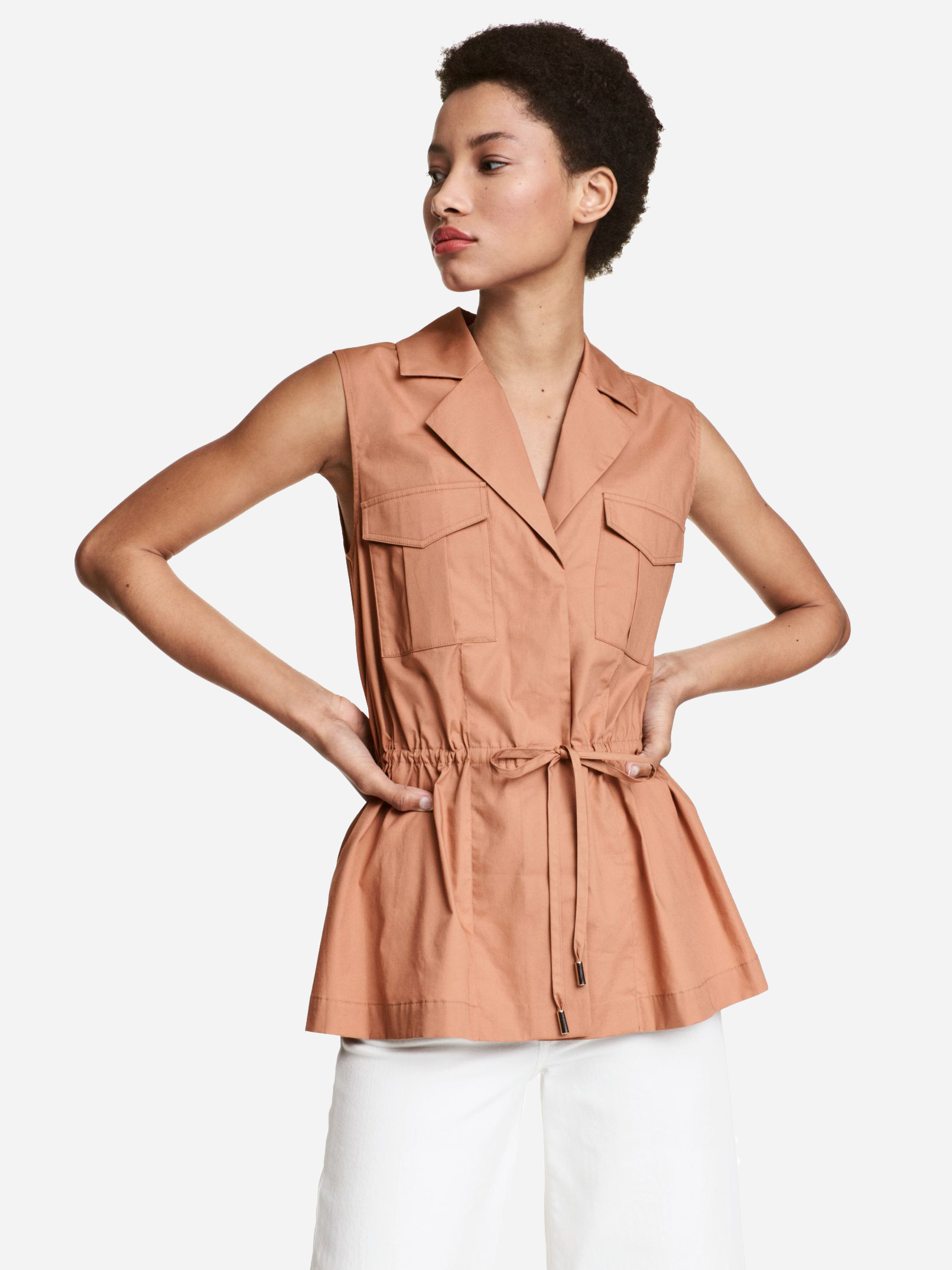 

Блузка H&M 501-5596186  Светло-коричневая, Блузка H&M 501-5596186 42 Светло-коричневая