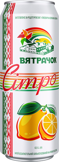 Акция на Упаковка безалкогольного сильногазированного напитка Вятрачок Ситро 0.5 л х 24 банки (4820000457958) от Rozetka UA