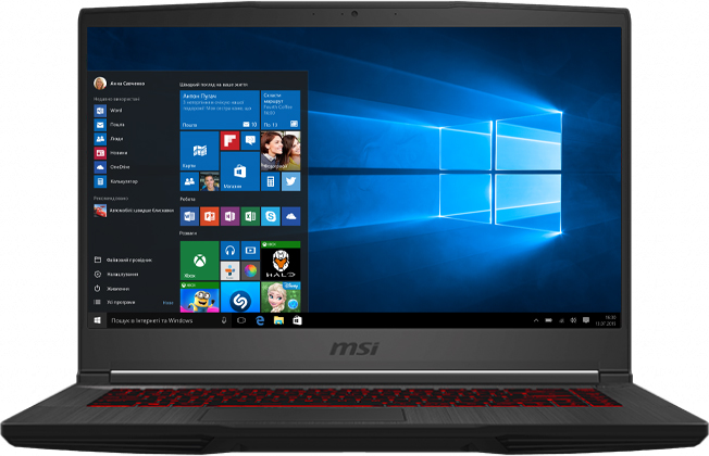 

Ноутбук MSI GF65 THIN 10SER (GF6510SER-273US) Black