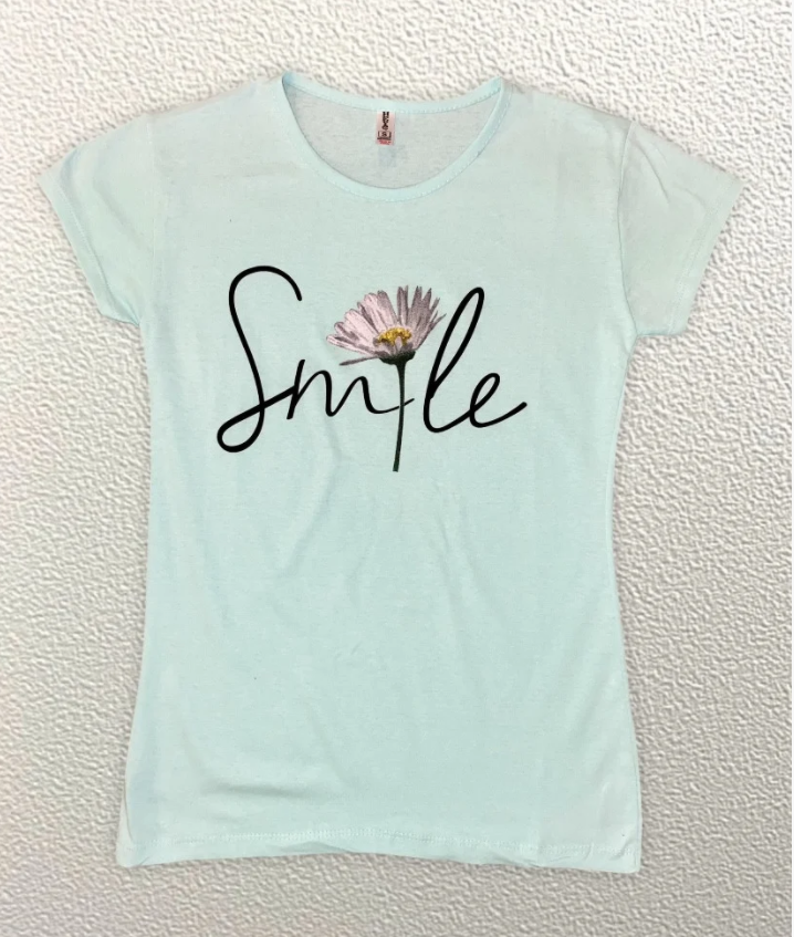 

Жіноча Футболка HAZARD SMILE ромашка мятна 21495 (M (46))