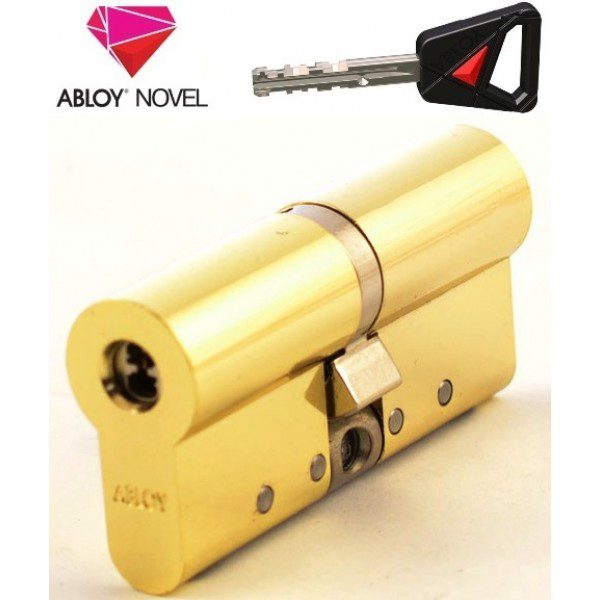 

Цилиндр Abloy Novel 95 мм.(47,5х47,5) латунь