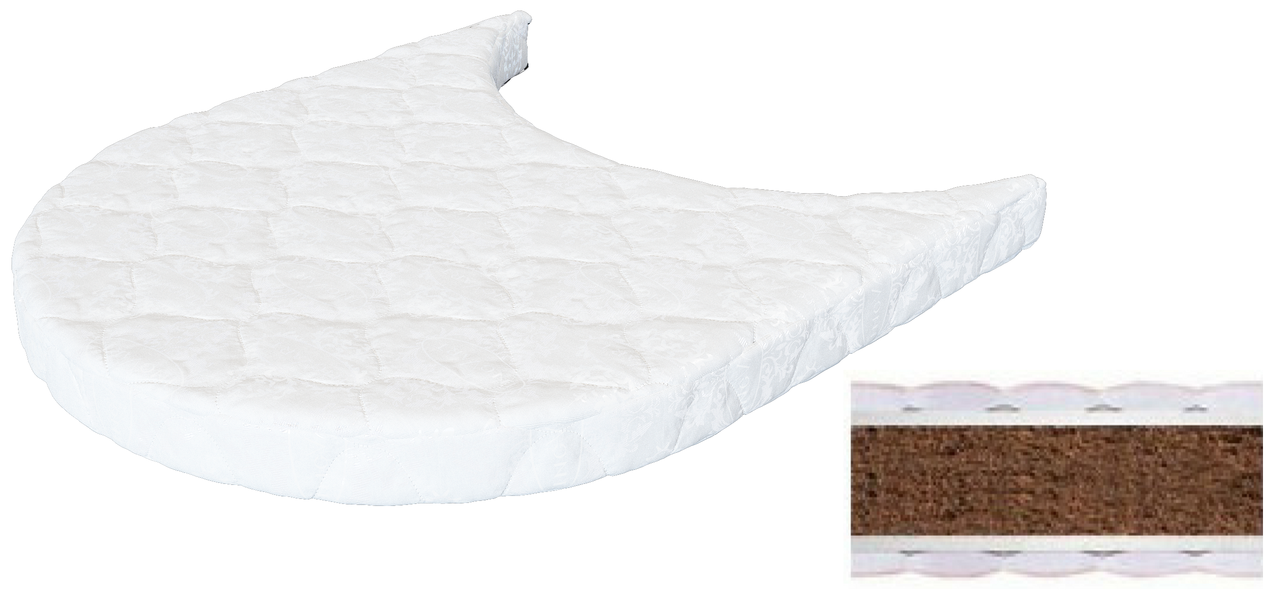 

Дополнительная секция матраса полумесяц IngVart Smart Bed Oval 6015252 60х65 см
