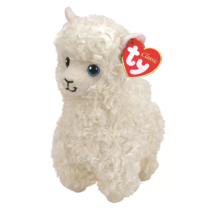 

Игрушка мягкая Лама Lily белая TY AS103829