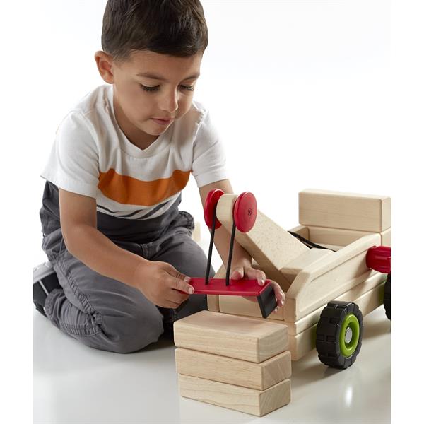 

Игрушечная машина Guidecraft Block Science Trucks Большой эвакуатор (G7532)