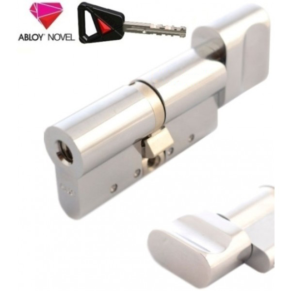 

Цилиндр Abloy Novel 79 мм.(37,5х41,5) хром с тумблером