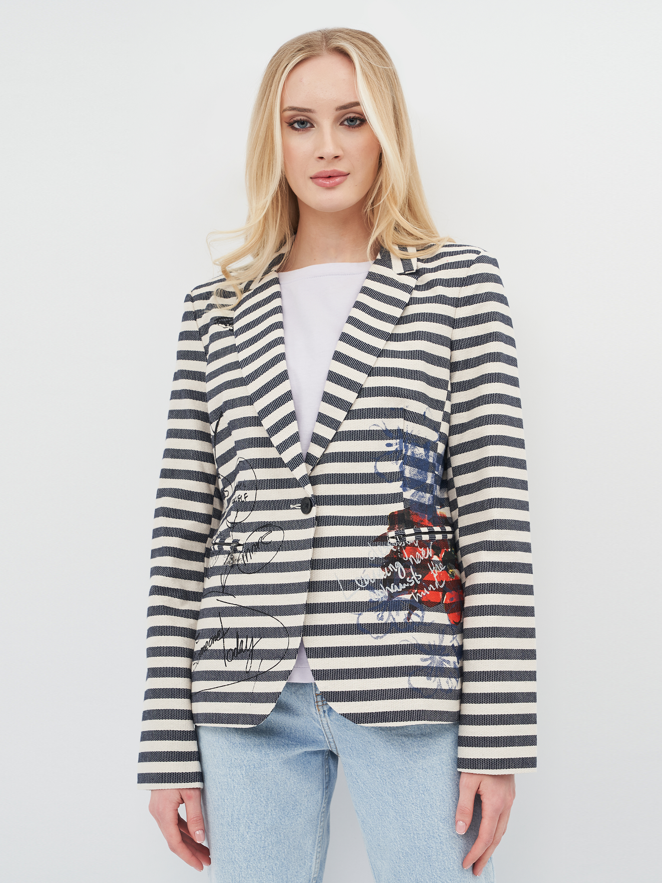 

Пиджак Desigual 72E2ER3/1001 40 Бело-синий