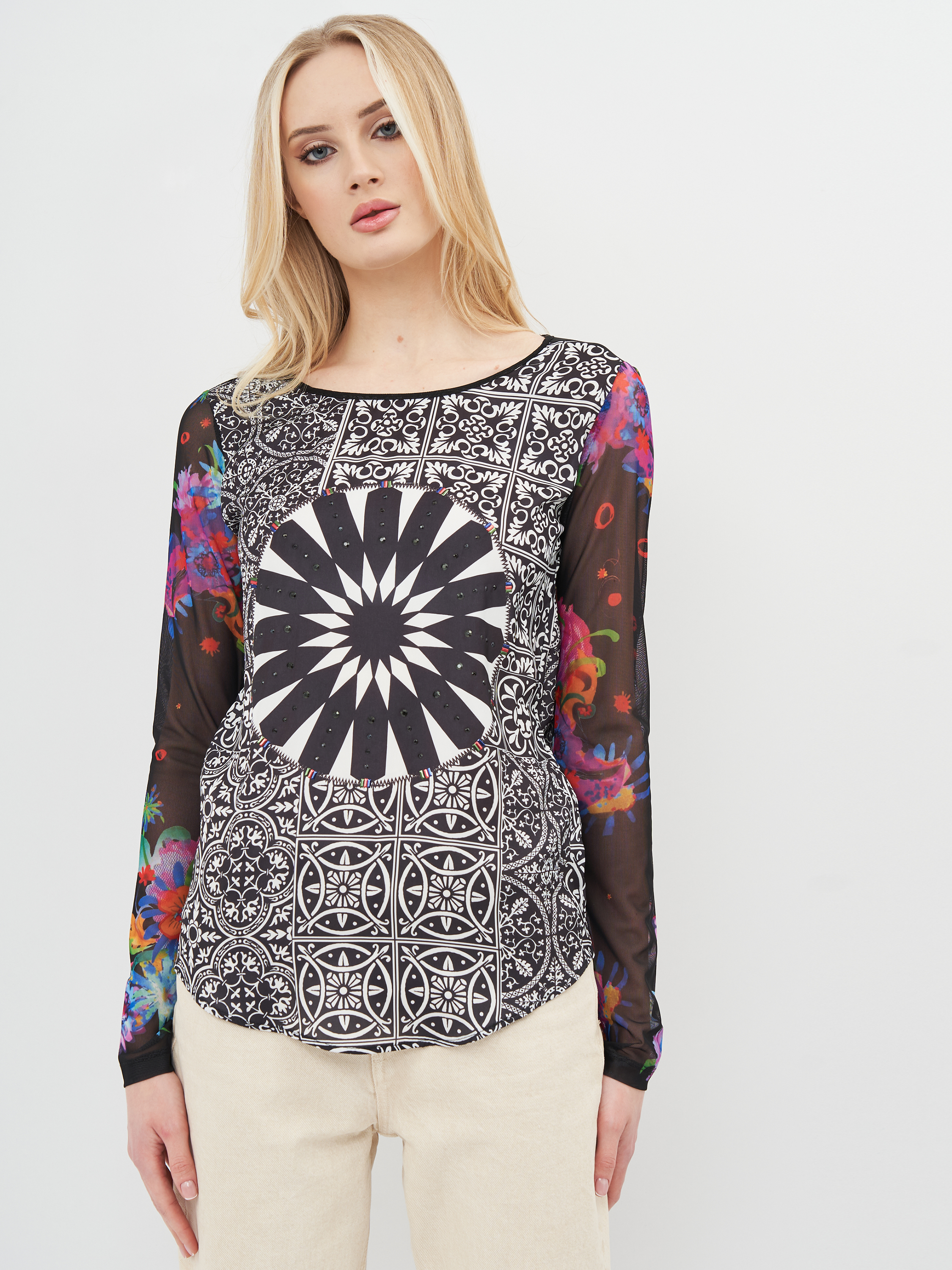 

Лонгслив Desigual 61B23A0-2000 L Разноцветный