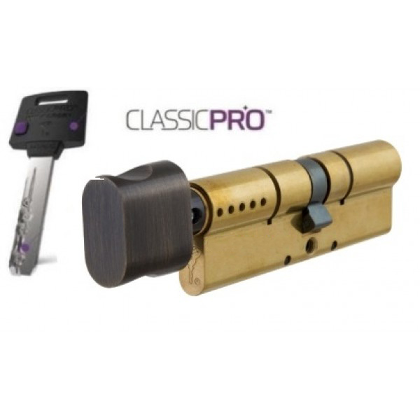 

Цилиндр Mul-T-Lock ClassicPro 130 мм.(65х65) с поворотником бронза