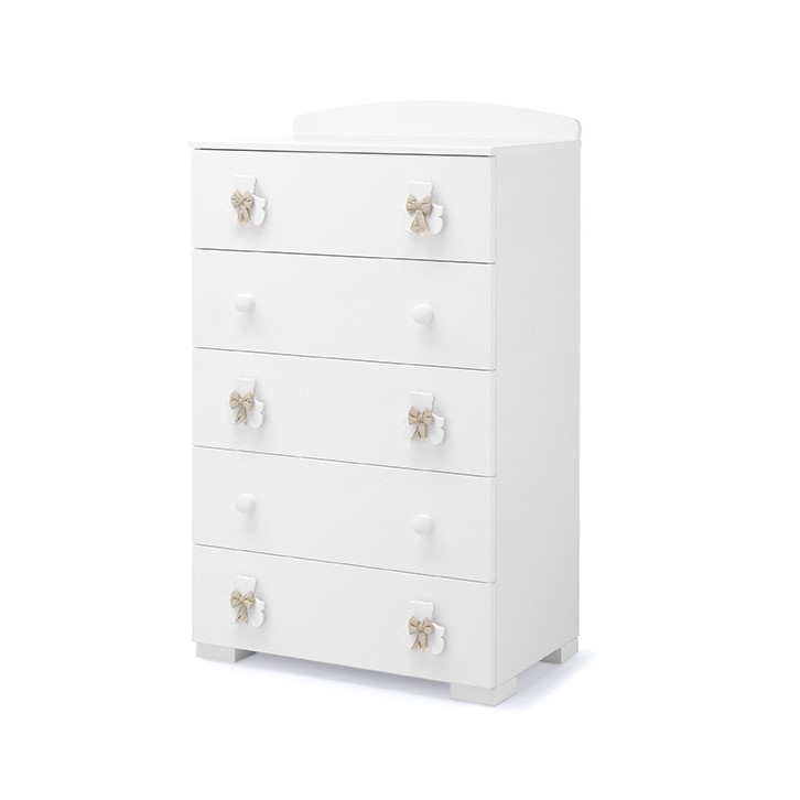 

Комод 5 ящиков Erbesi Bubu Bianco Tortora 8050612383024