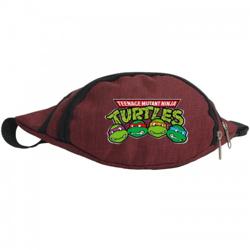 

Сумка Бананка Черепашки Ниндзя на пояс (Turtle-0010) бордовая