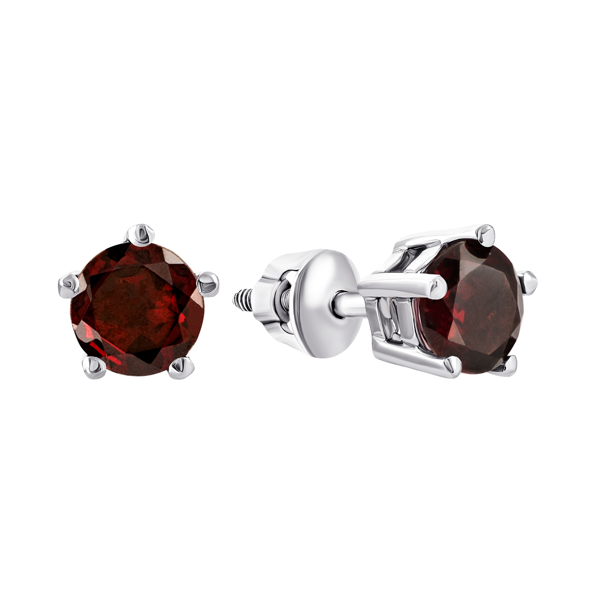

Серебряные пуссеты с гранатом 2095/9р-GAR