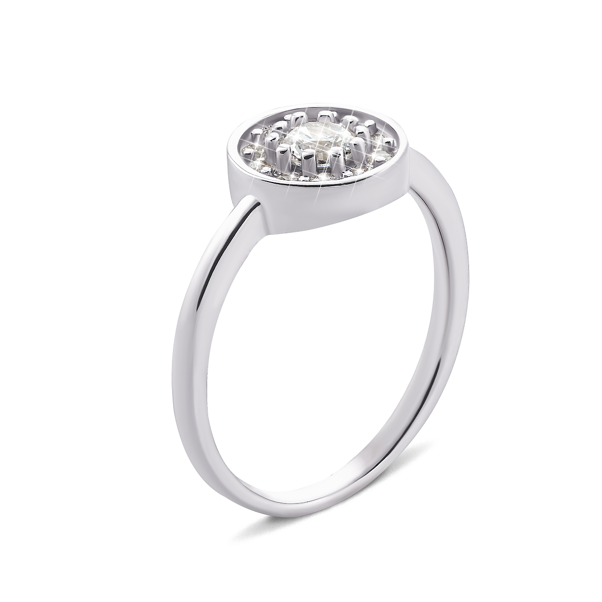 

Серебряное кольцо с фианитами 16 размер 1RI60289-R/12/1