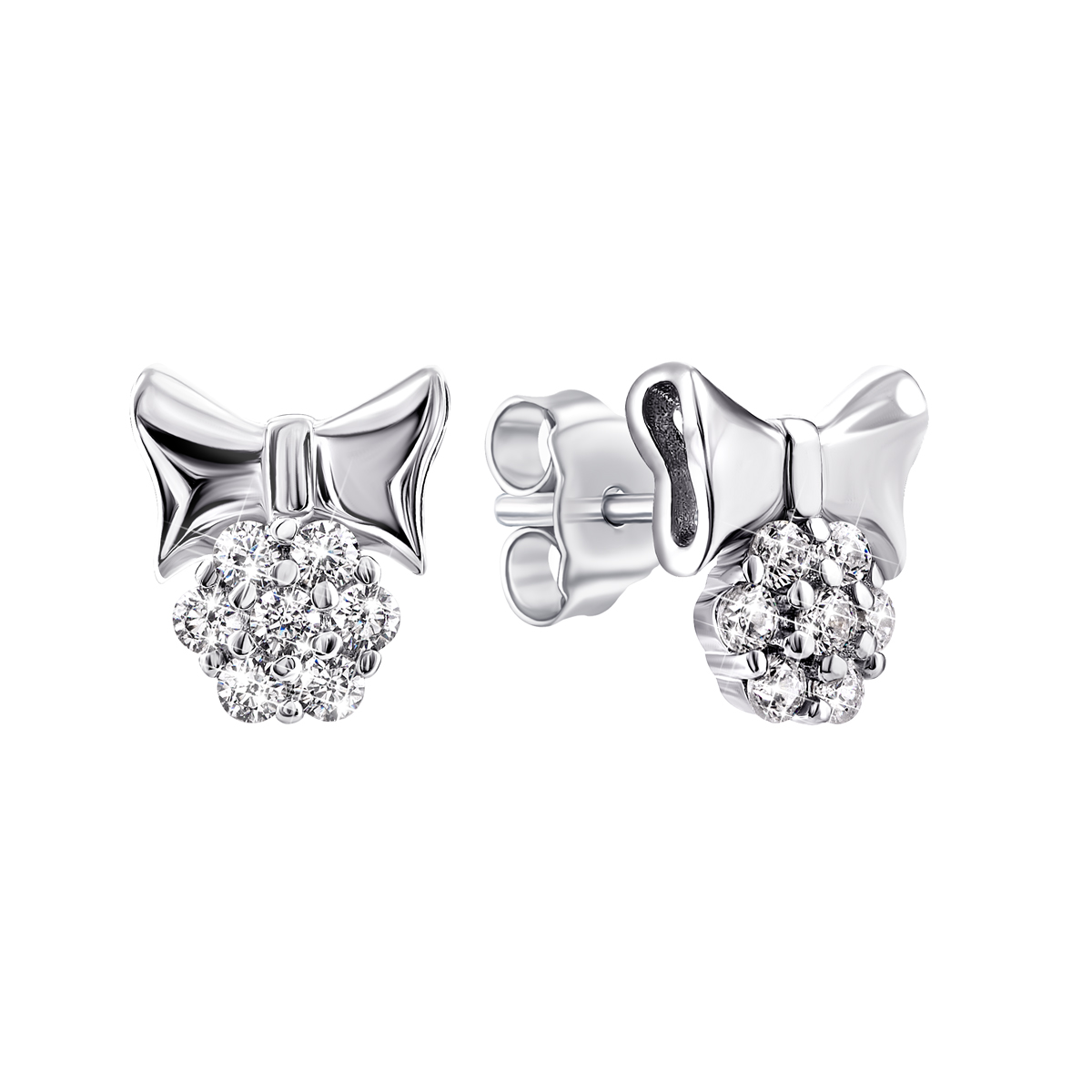 

Серебряные пуссеты с фианитами TE326932