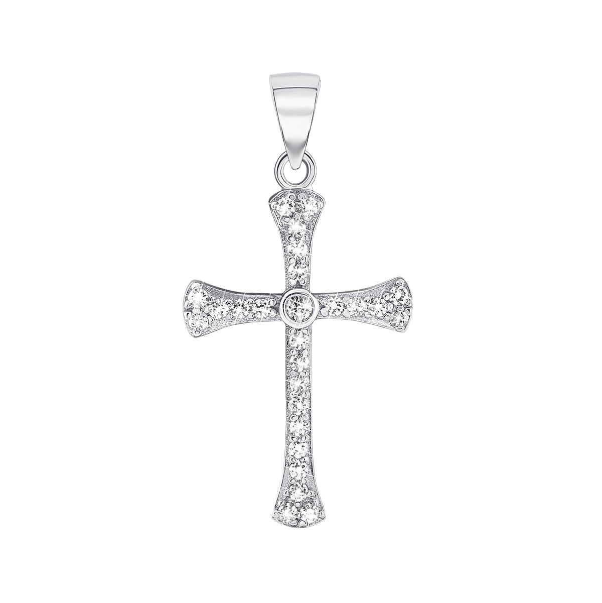 

Серебряный крестик с фианитами PPS1394-P