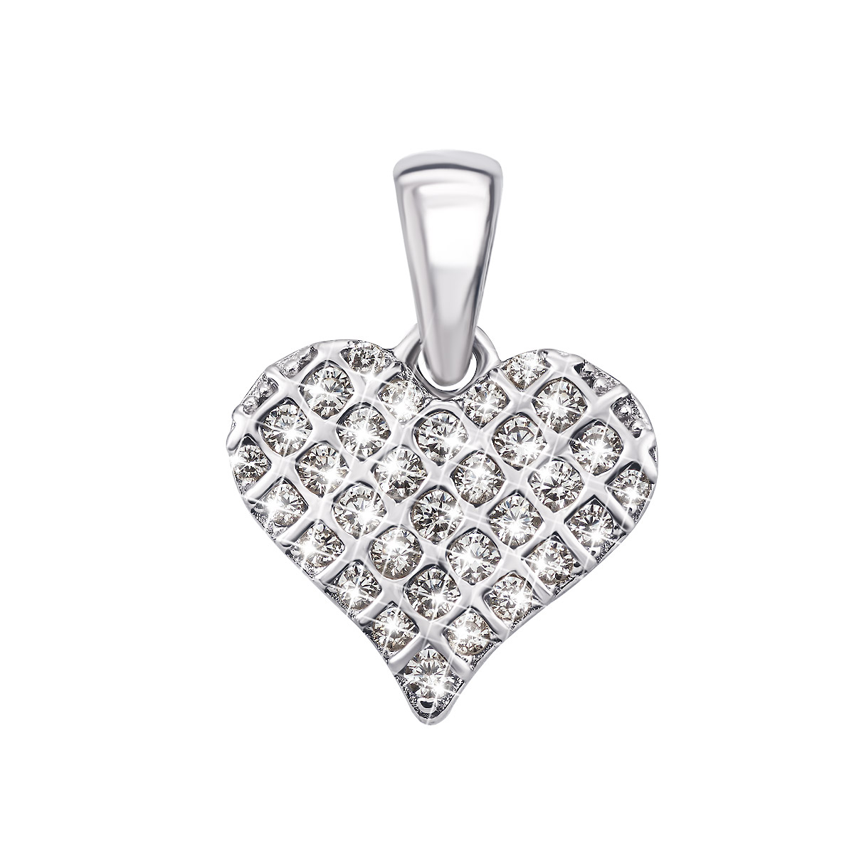 

Серебряная подвеска Сердце с фианитами TP098309
