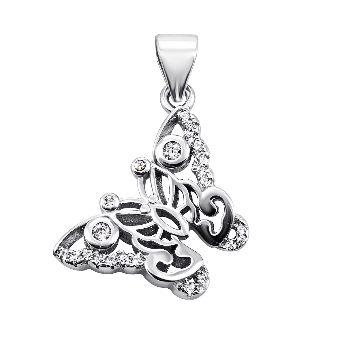 

Серебряная подвеска Бабочка с фианитами 1PE46162-P