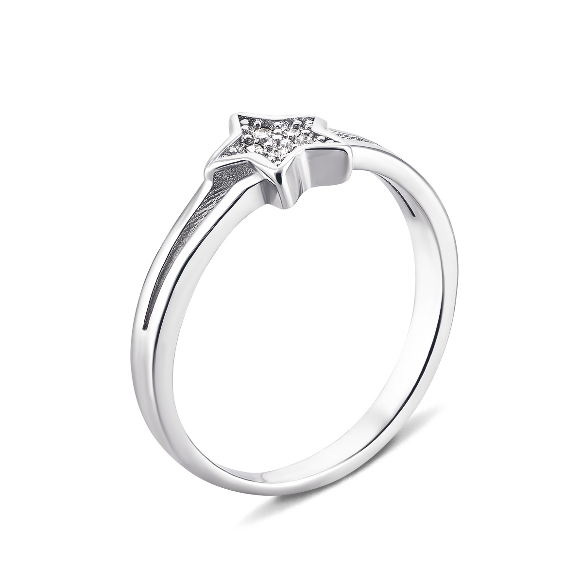 

Серебряное кольцо Звездочка 15.5 размер 1RI57825-R