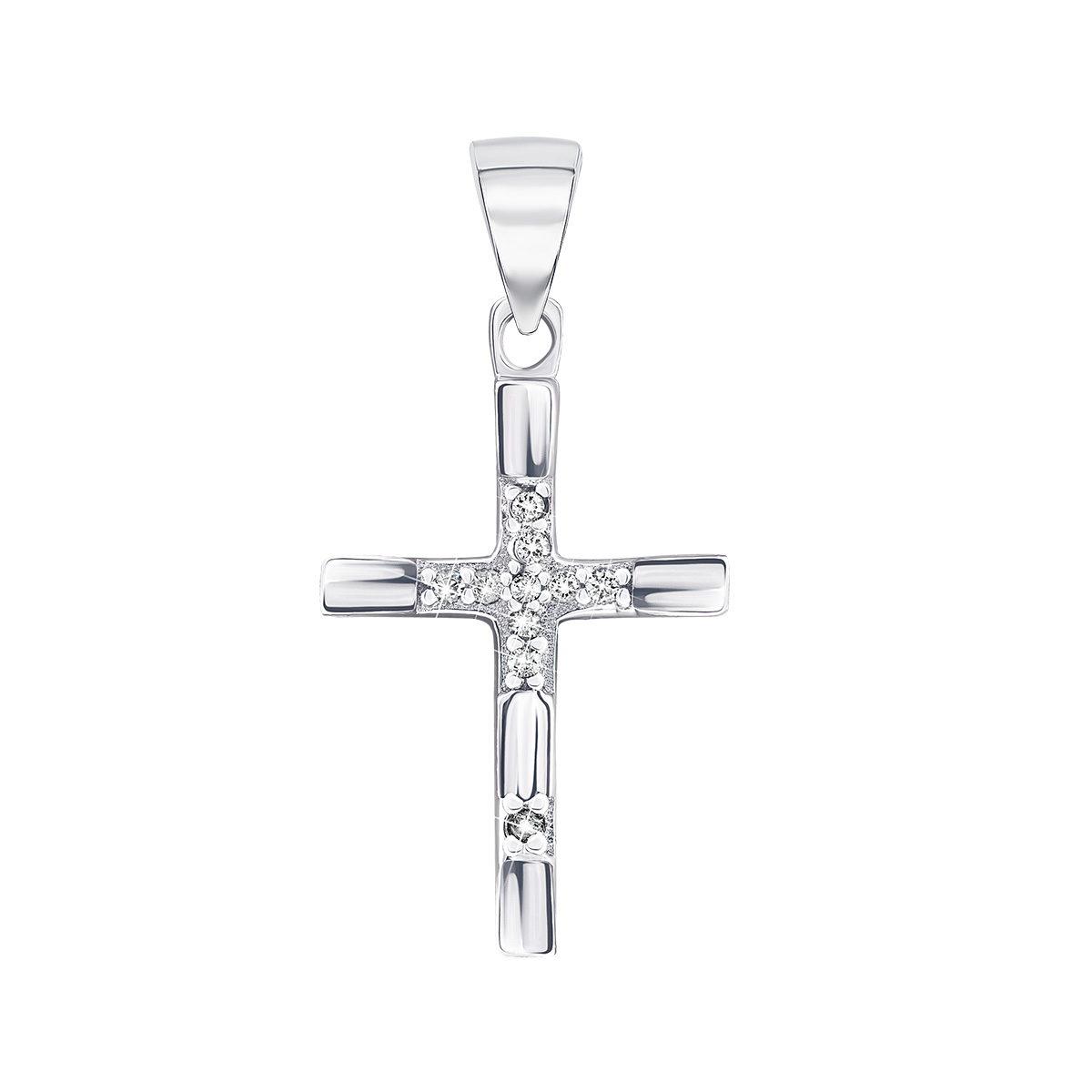

Серебряный крестик с фианитами PPS1398-P