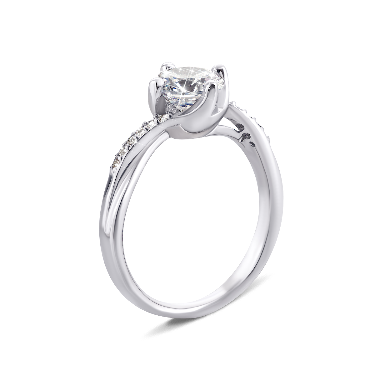 

Серебряное кольцо с фианитами 16.5 размер 1RI63395