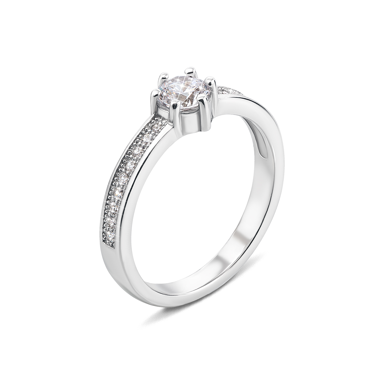 

Серебряное кольцо с фианитами 16 размер PRS1059-R