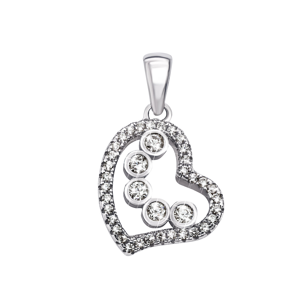 

Серебряная подвеска Сердце с фианитами TP089808