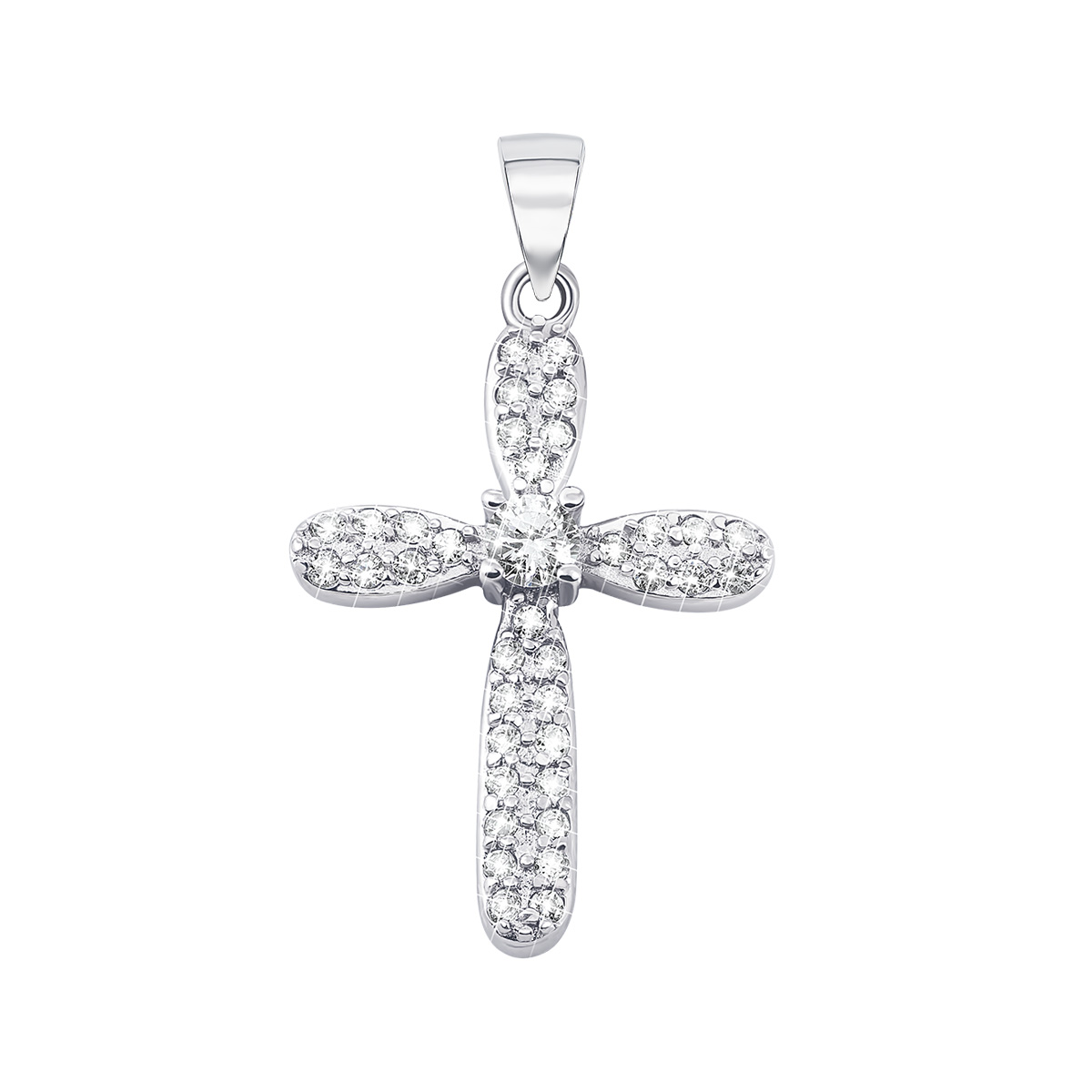 

Серебряный крестик с фианитами PPS1380-P