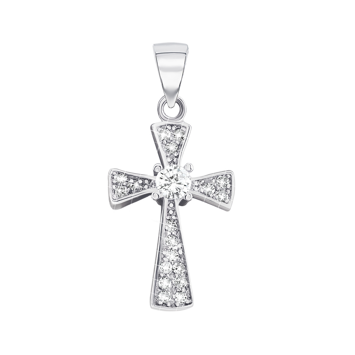 

Серебряный крестик с фианитами PPS1387-P