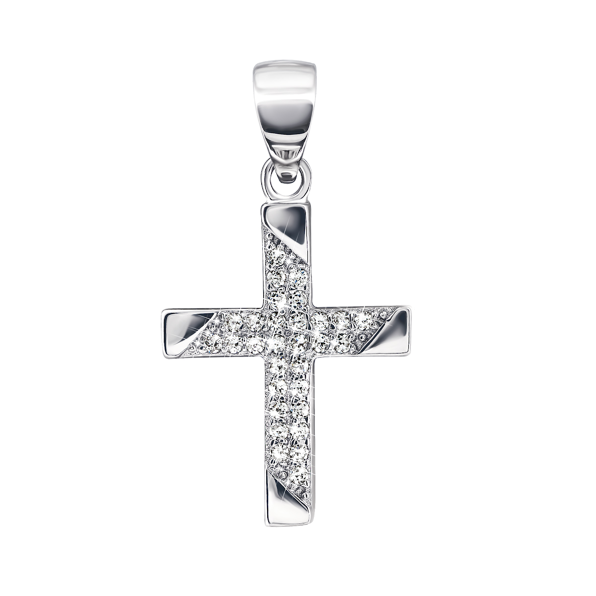 

Серебряный крестик с фианитами PPS1379-P