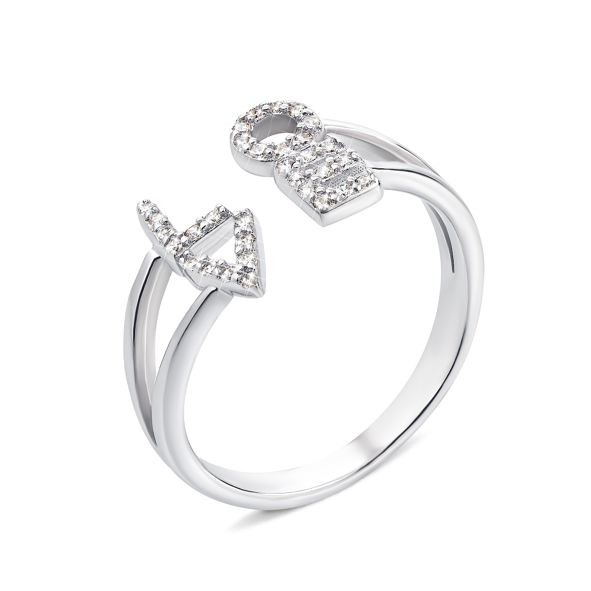 

Серебряное кольцо с фианитами 1RI60237/0-R