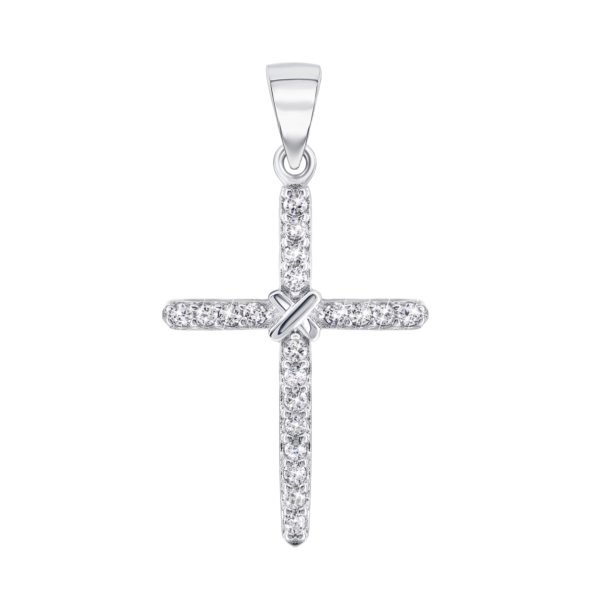 

Серебряный крестик с фианитами PPS1378-P