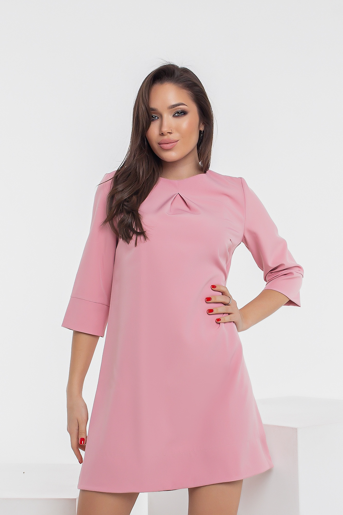 

Женское платье Fashion Woman SP2026 рXXL пудровое