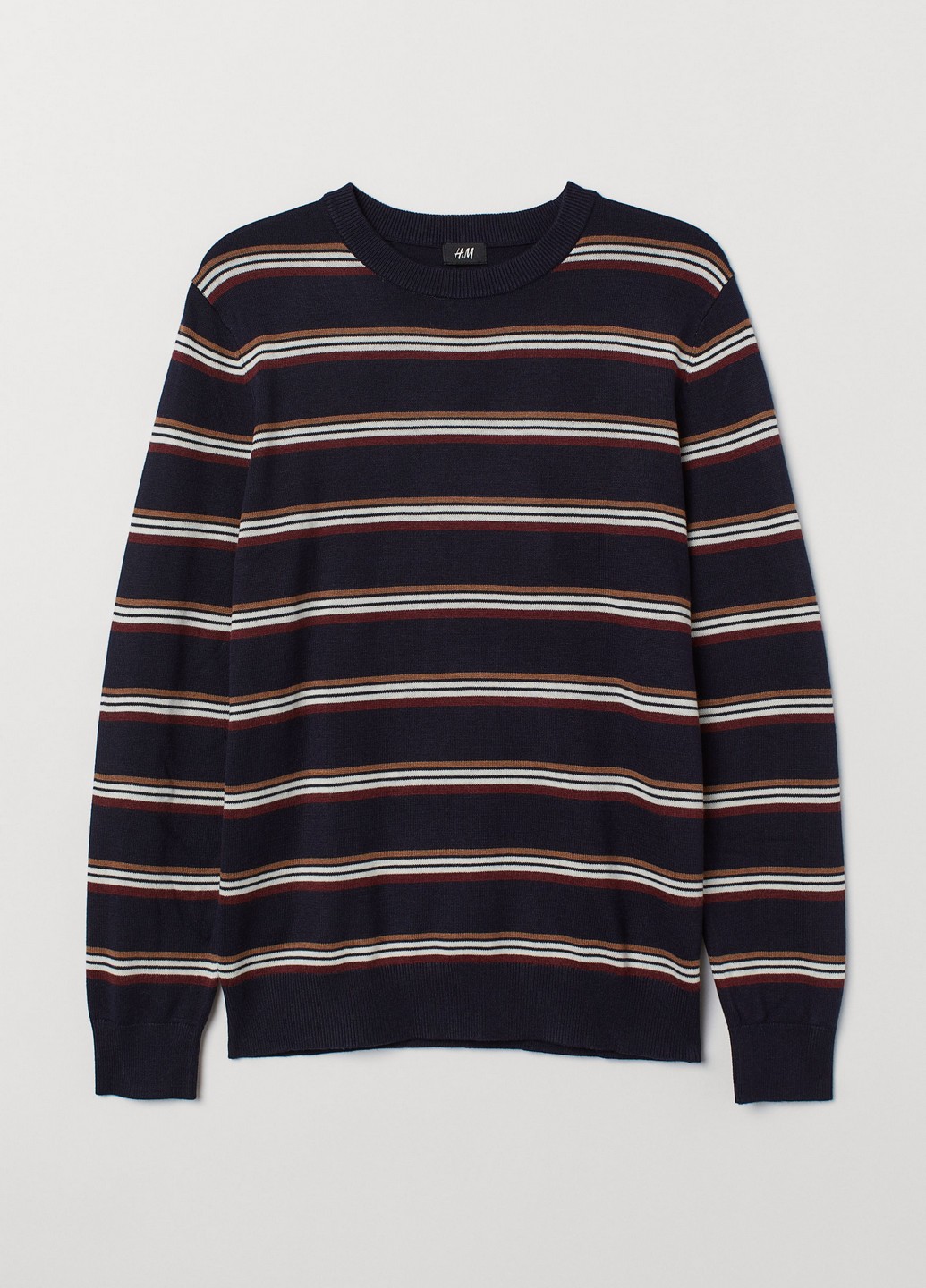 

Джемпер H&M M Темно-синий 0673493_полос_01