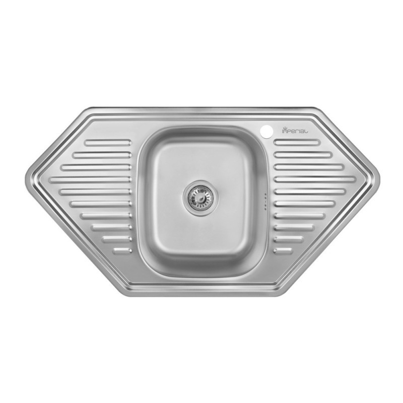 

Кухонная мойка стальная нержавейка Imperial 9550-D Decor сифон в комплекте IMP9550DDEC