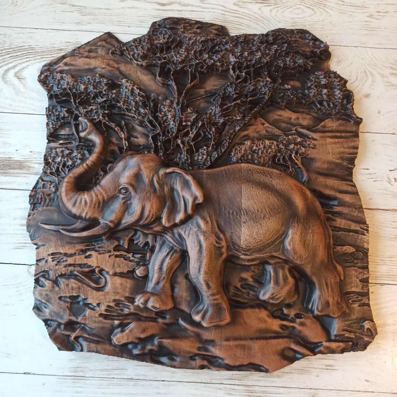 

Барельеф "Слон", Atributlux, 100*97 см резной из дерева