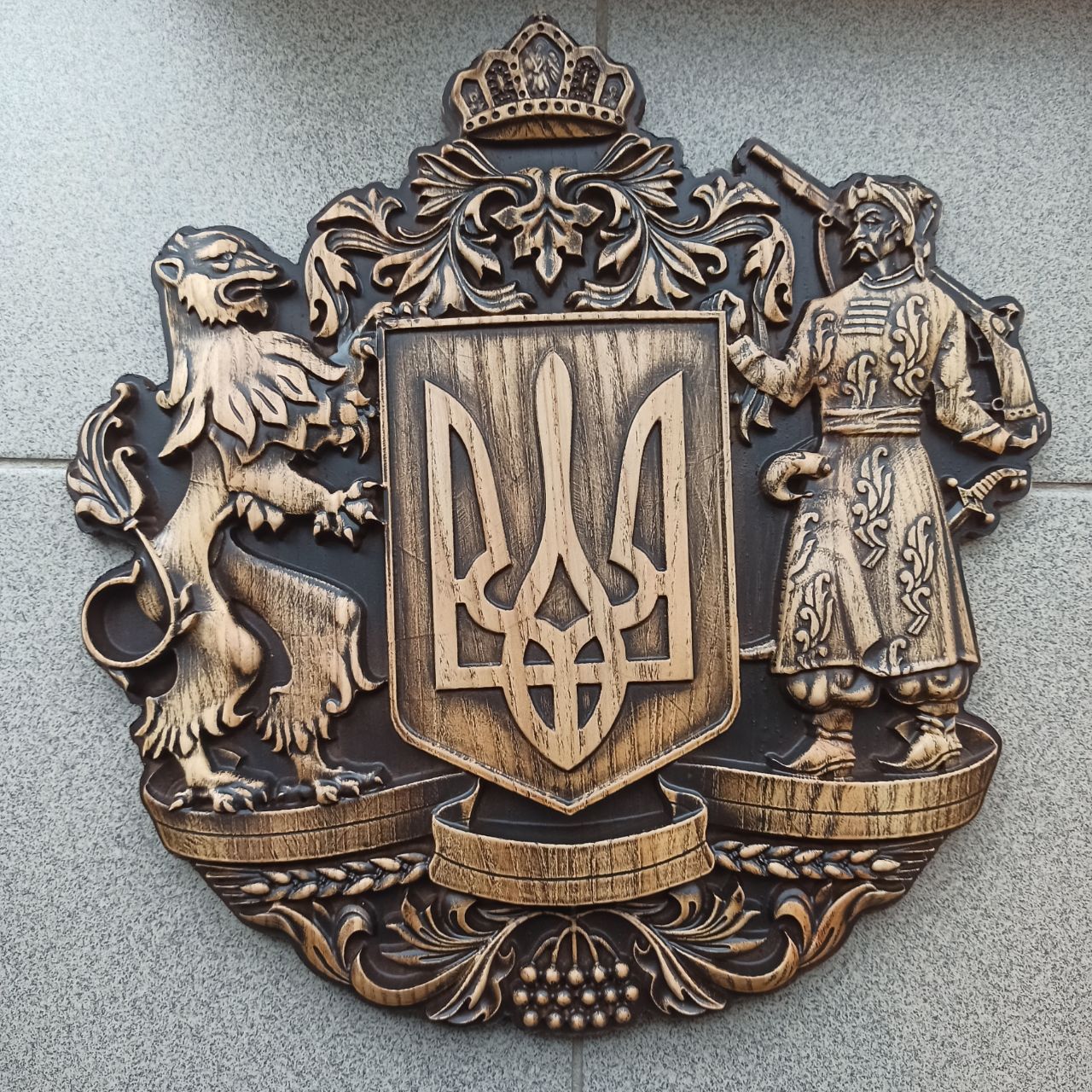 

Барельеф "Герб Украины 2", Atributlux,100*98,3 см резной из дерева