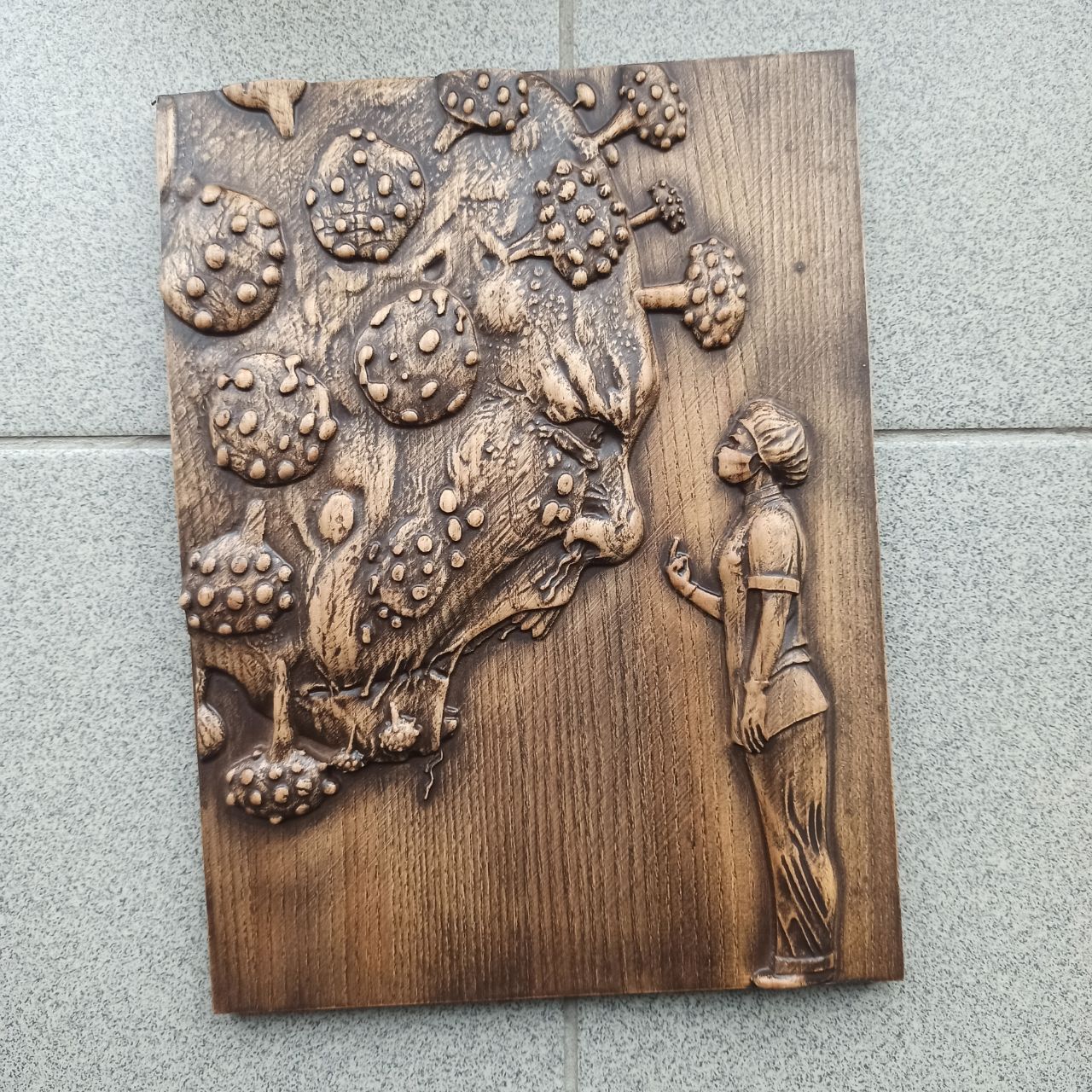 

Панно "COVID-19", Atributlux, 60*44.8 см резное из дерева