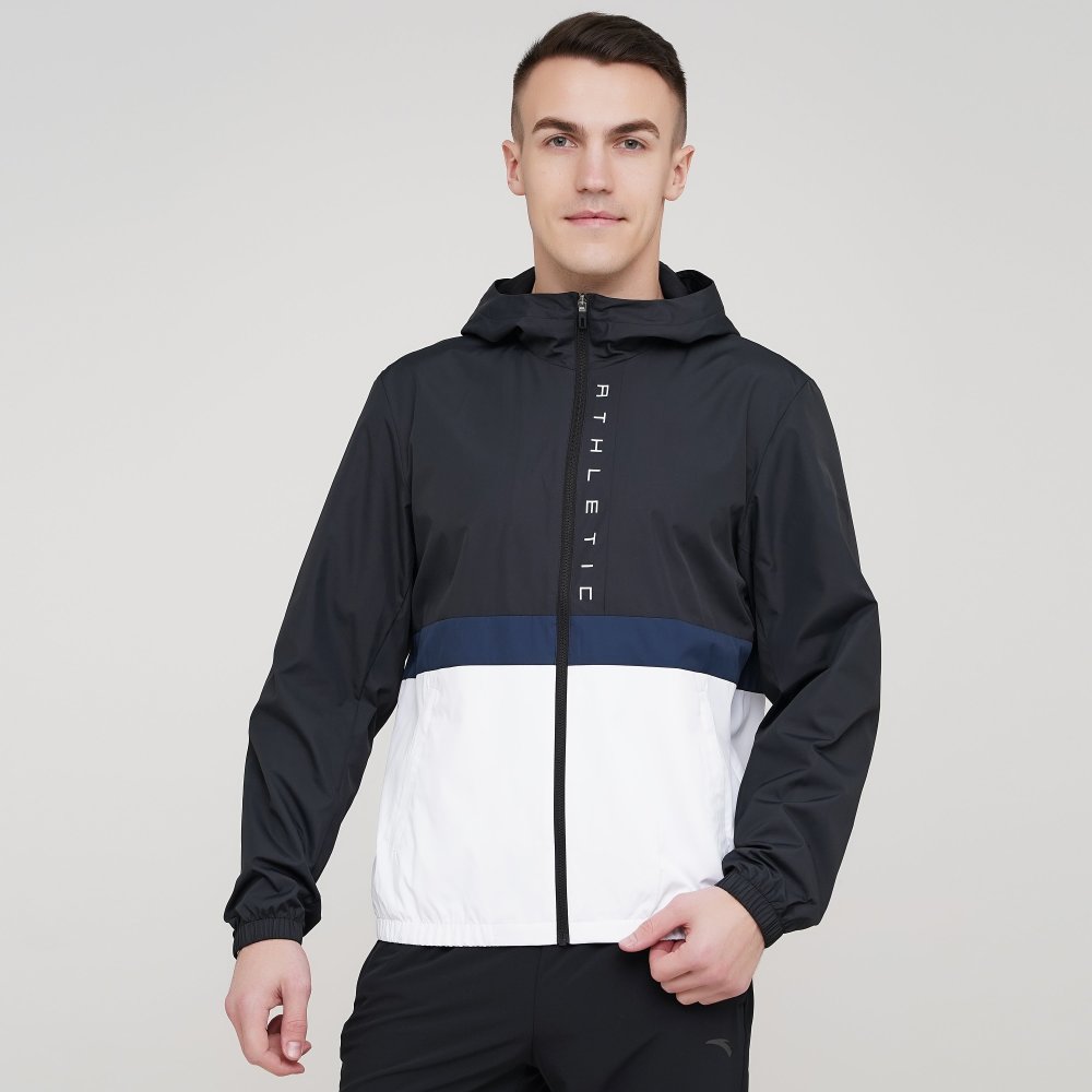 

Мужская ветровка Anta Single Jacket Белый, Черный 44 (ant852117612-4)