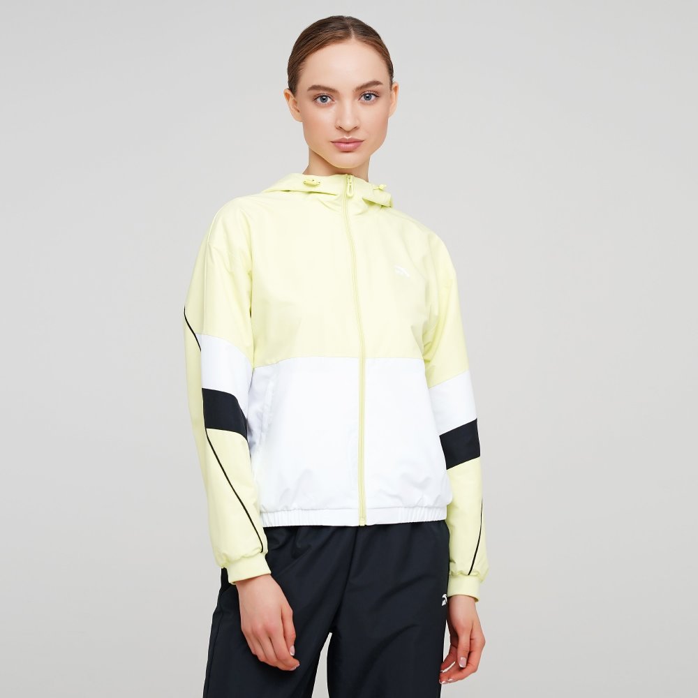 

Женская ветровка Anta Single Jacket Желтый+Белый 42 (ant862118610-2)