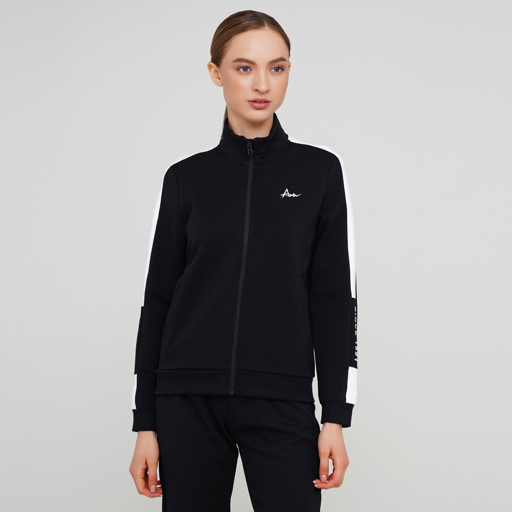 

Женская толстовка Anta Knit Track Top Черный 42 (ant862117719-3)