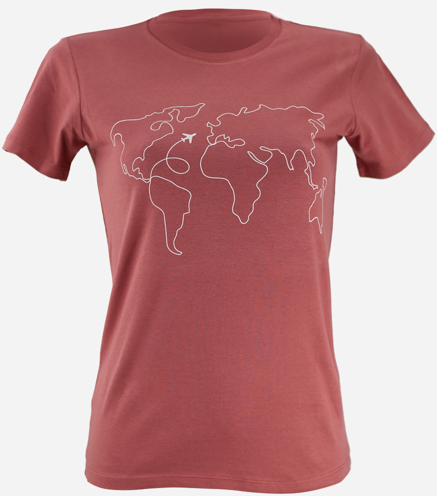 

Футболка Sol's Regent Fit Women World Map 02758170/104 S Древний розовый
