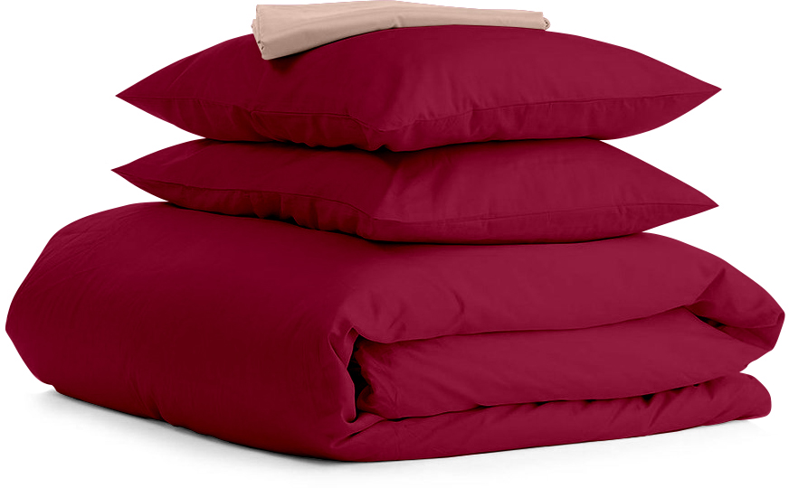 

Комплект постельного белья Cosas 160х220 (Ranfors_Bordo_El-Beige_160)