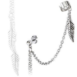 

Кафф из стали Spikes Листики EC-004 8044