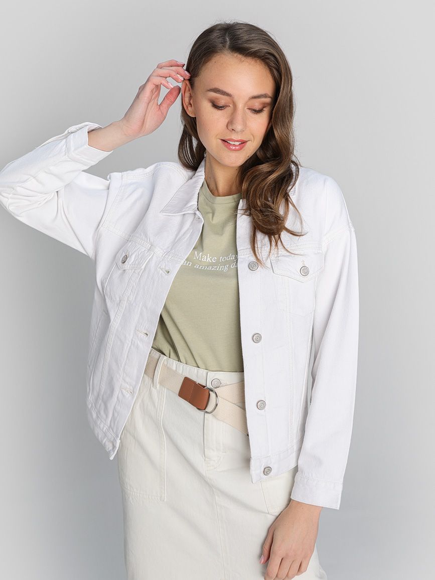 

Джинсовая куртка O'STIN Casual GXD10DSI1B M Молочная
