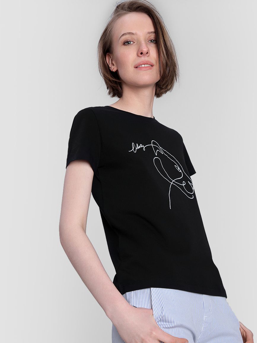

Футболка O'STIN Casual KSIRJFQMCF S Черная
