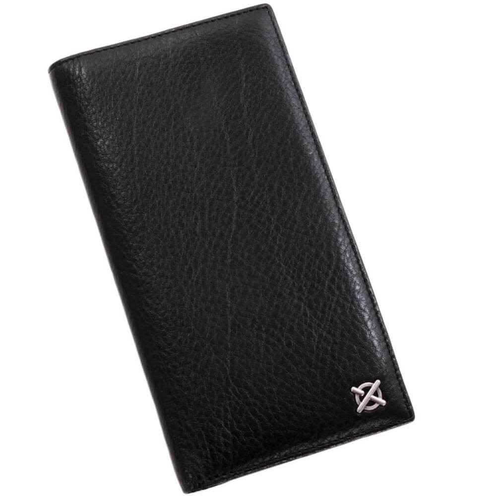 

Мужской кошелек портмоне купюрник кожаный Luxon черный (8366 black)