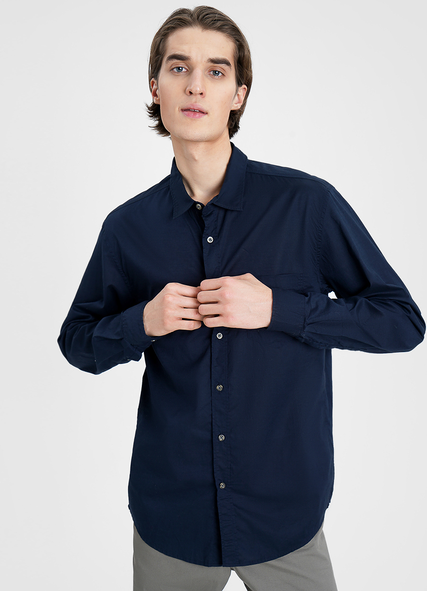 

Рубашка O'STIN Casual OXFJ622LVR L Темно-синяя