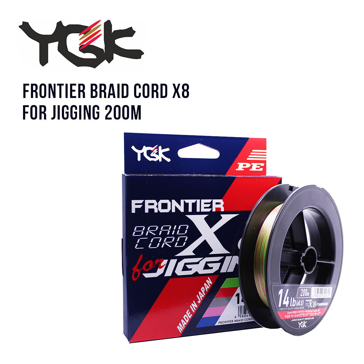 

Шнур плетеный YGK Frontier Braid Cord X8 for Jigging 200m 2.0 (30lb / 13.61kg) (134898)
