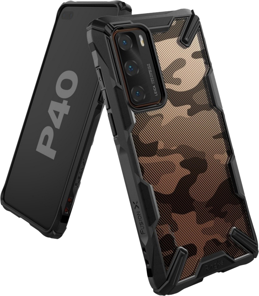 

Панель Ringke Fusion X Design для Huawei P40 Camo Black